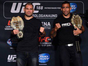 UFC-heavyweight-champion-Cain-Velasquez-and-interim-heavyweight-champion-Fabricio-Werdum---Jeff-Bottari-Zuffa