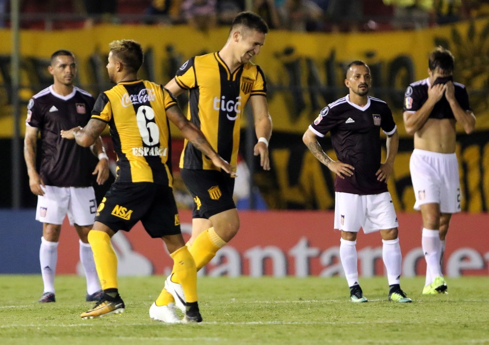 TAÇA LIBERTADORES DA AMÉRICA DE 2018. SEGUNDA FASE. GUARANÍ. PARAGUAI. CARABOBO. VENEZUELA. SANTIAGO WANDERERS. CHILE. MELGAR. PERU. INDEPENDIENTE DEL VALLE. EQUADOR. BANFIELD. ARGENTINA.