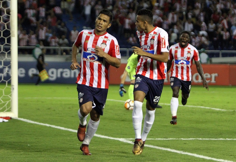 TAÇA LIBERTADORES DA AMÉRICA DE 2018. SEGUNDA FASE. JUNIOR BARRANQUILLA. COLÔMBIA. OLÍMPIA. PARAGUAI. JORGE WILSTERMANN. BOLÍVIA. ORIENTE PETROLERO. BOLÍVIA. INDEPENDIENTE SANTA FÉ. COLÔMBIA. DEPORTIVO TÁCHIRA. VENEZUELA.
