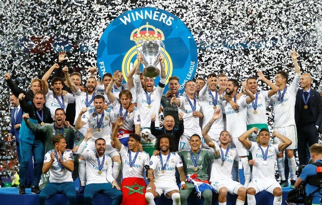 LIGA DOS CAMPEÕES DA EUROPA. TEMPORADA DE 2017/2018. REAL MADRID. ESPANHA. CAMPEÃO. TREZE VEZ. TRIDECAMPEÃO DA LIGA DOS CAMPEÕES DA EUROPA. LIVERPOOL. INGLATERRA. VICE-CAMPEÃO.