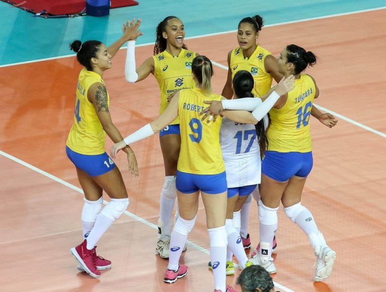BRASIL. RÚSSIA. LIGA DAS NAÇÕES DE VÔLEI FEMININO.
