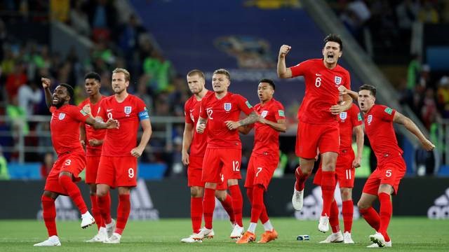 COPA DO MUNDO DE 2018. OITAVAS DE FINAL. INGLATERRA. CLASSIFICADA. COLÔMBIA. ELIMINADA. QUARTAS DE FINAL. INGLATERRA. SUÉCIA.