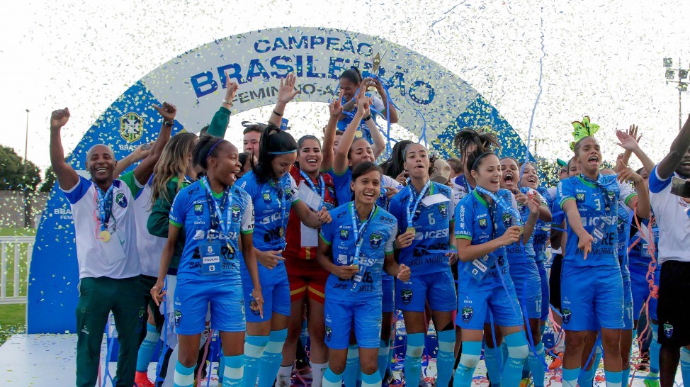 CAMPEONATO BRASILEIRO DE FUTEBOL FEMININO SÉRIE A2. DE 2018. FINAL. MINAS ICESP-DF. CAMPEÃO. VITÓRIA-BA. VICE-CAMPEÃO.