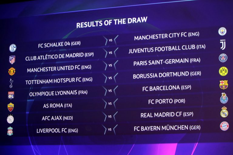 LIGA DOS CAMPEÕES DA EUROPA TEMPORADA 2018.2019. OITAVAS DE FINAL.
