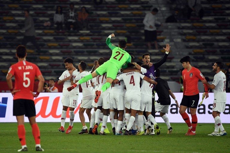 COPA DA ÁSIA DE 2019. QUARTAS DE FINAL. EMIRADOS ÁRABES UNIDOS. CLASSIFICADO. AUSTRÁLIA. ELIMINADA. CATAR. CLASSIFICADO. COREIA DO SUL. ELIMINADA. SEMIFINAIS. IRÃ. JAPÃO. EMIRADOS ÁRABES UNIDOS. CATAR.
