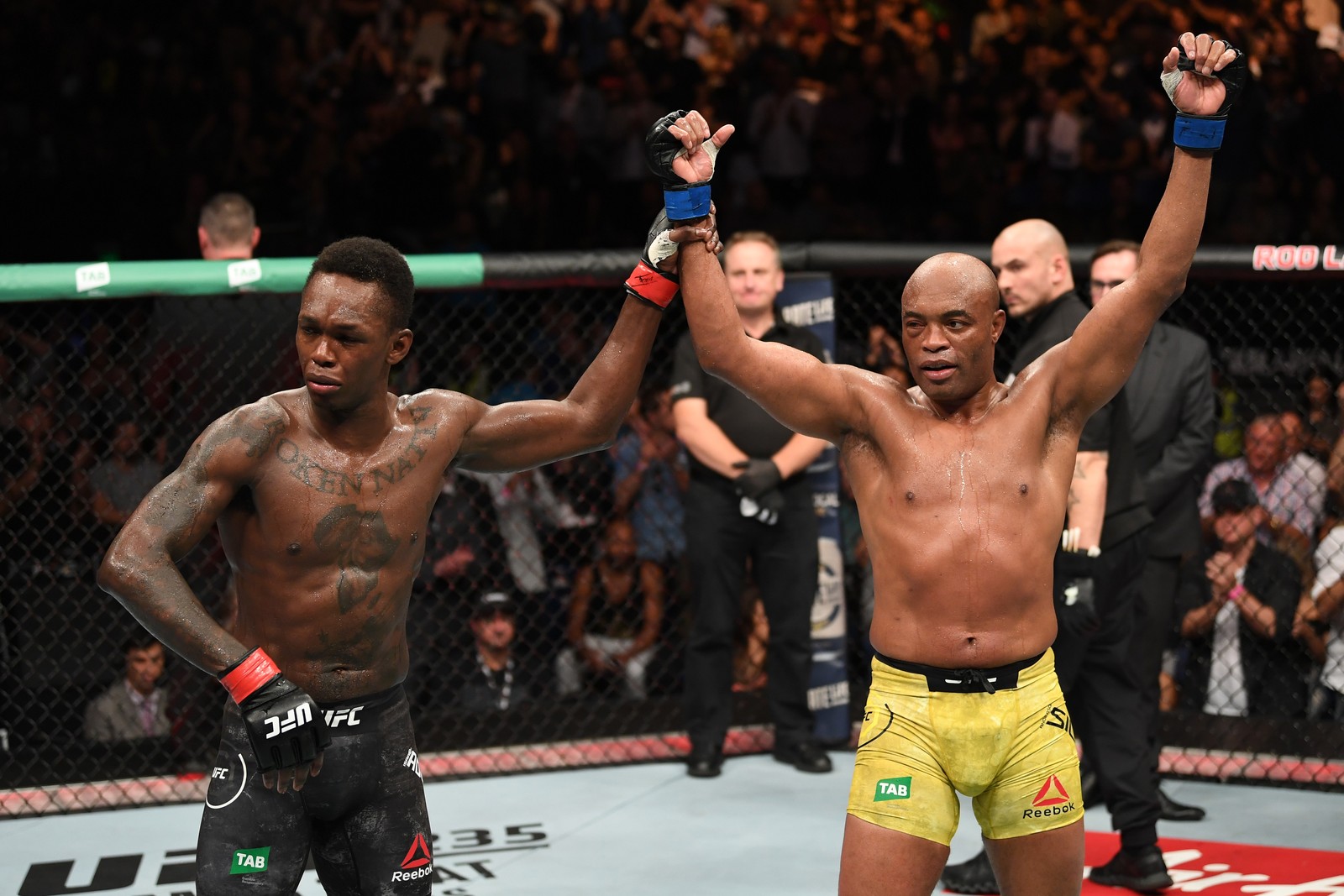 UFC. 234. ANDERSON SILVA. BRASIL. ISREAL ADESANYA. NIGÉRIA. AUSTRÁLIA.