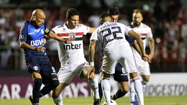 TAÇA LIBERTADORES DA AMÉRICA DE 2019. SEGUNDA FASE. SÃO PAULO-SP. BRASIL. ELIMINADO. TALLERES. ARGENTINA. CLASSIFICADO. LIBERTAD. PARAGUAI. CLASSIFICADO. THE STRONGEST. BOLÍVIA. ELIMINADO. MELGAR. PERU. CLASSIFICADO. DELFÍN. EQUADOR. ELIMINADO.