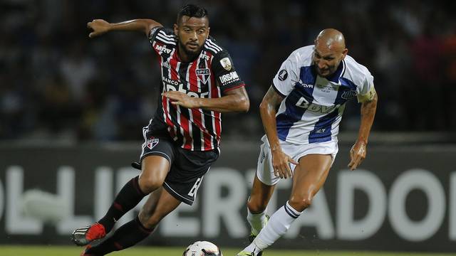 TAÇA LIBERTADORES DA AMÉRICA DE 2019. SEGUNDA FASE. SÃO PAULO-SP. BRASIL. TALLERES. ARGENTINA. BARCELONA DE GUAYAQUIL. EQUADOR. DEFENSOR SPORTING. URUGUAI. PALESTINO. INDEPENDIENTE DE MEDELLÍN. COLÔMBIA. CHILE. DELFÍN. EQUADOR. CARACAS. VENEZUELA.