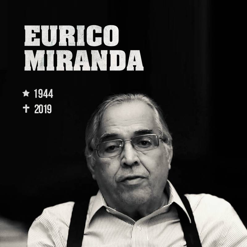 EURICO MIRANDA. MORTE. 74 ANOS.
