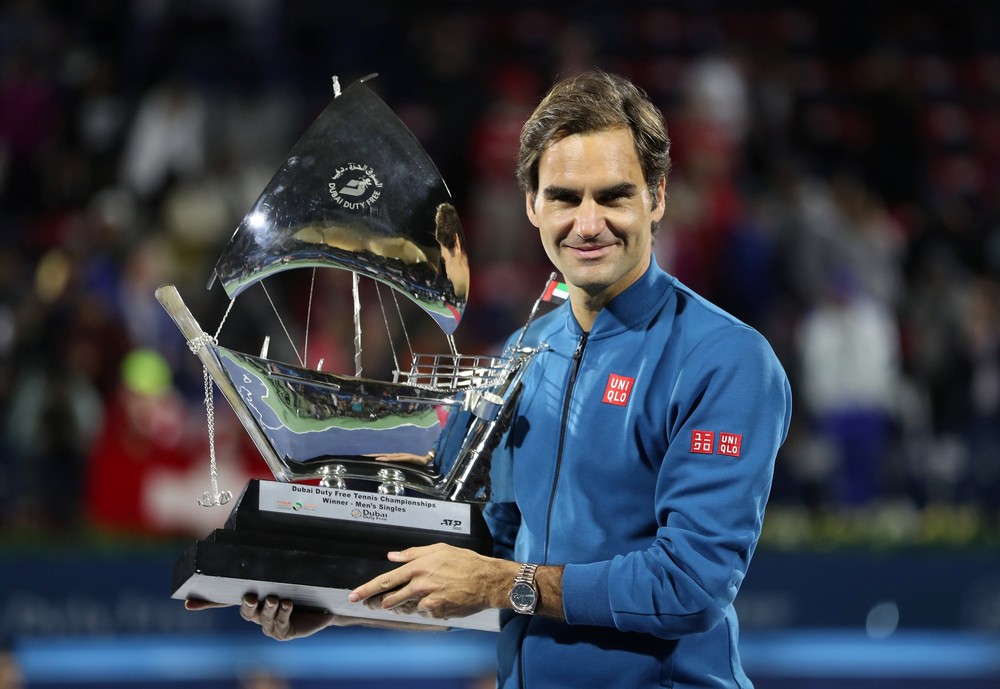 ROGER FEDERER. SUÍÇO. CENTÉSIMO TÍTULO. ATP 500 DUBAI.