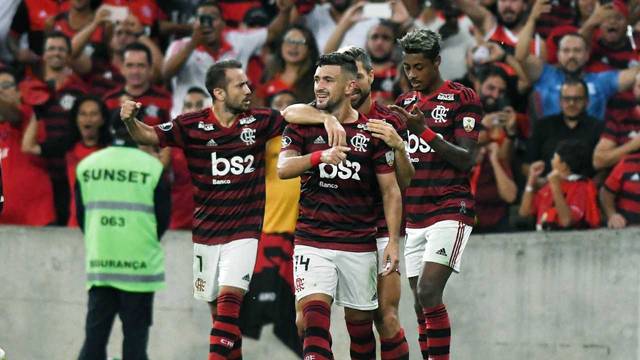 TAÇA LIBERTADORES DA AMÉRICA. FASE DE GRUPOS. GRUPO B. EMELEC. EQUADOR. DEPORTIVO LARA. VENEZUELA. GRUPO 1. RIVER PLATE. ARGENTINA. ALIANZA LIMA. PERU. GRUPO 4. FLAMENGO-RJ. SAN JOSÉ. BOLÍVIA.