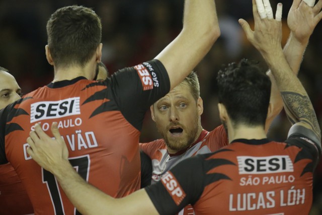 SUPERLIGA MASCULINA DE VÔLEI. SESI-SP. TAUBATÉ-SP. FINAL. PRIMEIRO JOGO.
