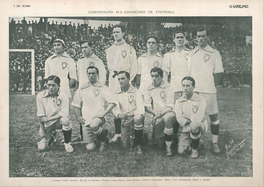 CAMPEONATO SUL-AMERICANO DE 1919. BRASIL. CAMPEÃO. URUGUAI. VICE-CAMPEÃO.
