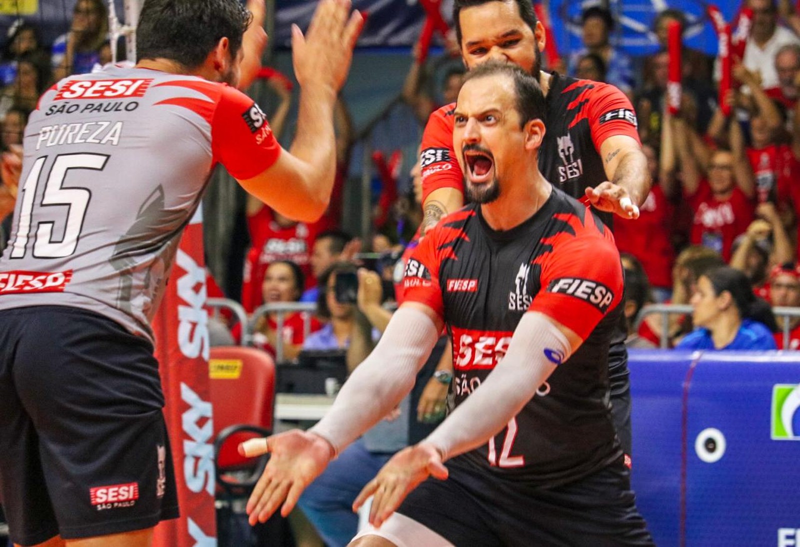 SUPERLIGA MASCULINA DE VÔLEI. FINAL. QUARTO JOGO. SESI-SP. TAUBATÉ-SP.