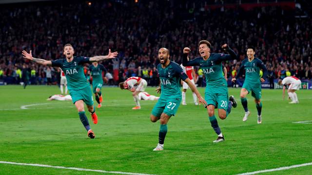 LIGA DOS CAMPEÕES DA EUROPA TEMPORADA DE 2018.2019. SEMIFINAL. JOGO DE VOLTA. AJAX. HOLANDA. ELIMINADO. TOTTENHAM. INGLATERRA. CLASSIFICADO. FINAL. LIVERPOOL. INGLATERRA. TOTTENHAM. INGLATERRA.