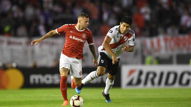 TAÇA LIBERTADORES DA AMÉRICA DE 2019. FASE DE GRUPOS. GRUPO A. INTERNACIONAL-RS. BRASIL. PRIMEIRO COLOCADO. RIVER PLATE. ARGENTINA. SEGUNDO COLOCADO. PALESTINO. CHILE. TERCEIRO COLOCADO. ALIANZA LIMA. PERU. QUARTO COLOCADO.