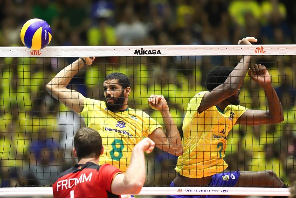 LIGA DAS NAÇÕES DE VÔLEI DE MASCULINO. BRASIL. ALEMANHA.