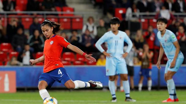 COPA DO MUNDO DE FUTEBOL FEMININO DE 2019. PRIMEIRA FASE. TERCEIRA RODADA. GRUPO F. ESTADOS UNIDOS. PRIMEIRA COLOCADA. SUÉCIA. SEGUNDA COLOCADA. CHILE. TERCEIRA COLOCADA. TAILÂNDIA. QUARTA COLOCADA.
