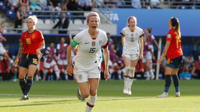 COPA DO MUNDO DE FUTEBOL FEMININO DE 2019. OITAVAS DE FINAL. ESTADOS UNIDOS. CLASSIFICADO. ESPANHA, ELIMINADA. QUARTAS DE FINAL. FRANÇA. ESTADOS UNIDOS.