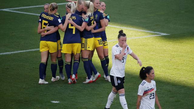 COPA DO MUNDO DE FUTEBOL FEMININO DE 2019. QUARTAS DE FINAL. SUÉCIA. CLASSIFICADA. ALEMANHA. ELIMINADA. SEMIFINAIS. ESTADOS UNIDOS. INGLATERRA. SUÉCIA. HOLANDA.