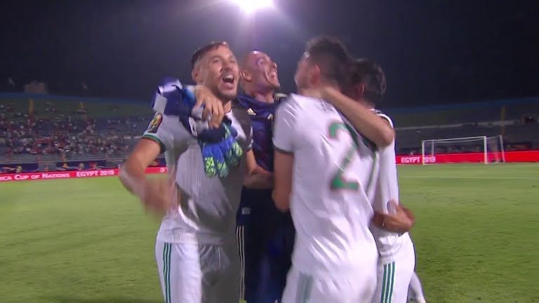 CAMPEONATO AFRICANO DAS NAÇÕES DE 2019. OITAVAS DE FINAL. JOGO ÚNICO. ARGÉLIA. CLASSIFICADA. GUINÉ. ELIMINADA. MADAGASCAR. CLASSIFICADA. REPÚBLICA DEMOCRÁTICA DO CONGO. ELIMINADA. QUARTAS DE FINAL. ARGÉLIA CONTRA MALI OU COSTA DO MARFIM. ARGÉLIA CONTRA GANA. TUNÍSIA.
