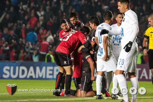 COPA SUL-AMERICANA DE 2019. QUARTAS DE FINAL. JOGO DE VOLTA. COLÓN. ARGENTINA. CLASSIFICADO. ZULIÁ. VENEZUELA. ELIMINADO. SEMIFINAL. COLÓN. ARGENTINA. CONTRA LA EQUIDAD. COLÔMBIA. ATLÉTICO-MG. BRASIL.