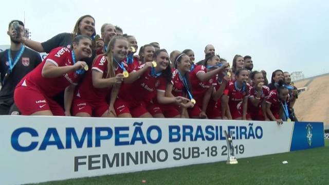 CAMPEONATO BRASILEIROD E FUTEBOL FEMININO SUB-18. FINAL. JOGO DE VOLTA. INTERNACIONAL-RS. CAMPEÃO. SÃO PAULO-SP. VICE-CAMPEÃO.