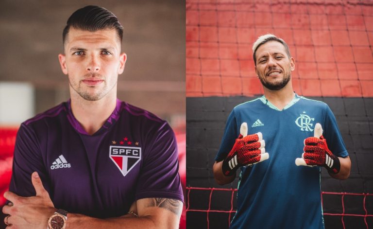 ADIDAS. ROUPA DE GOLEIROS. FLAMENGO-RJ. SÃO PAULO-SP. CRUZEIRO-MG. INTERNACIONAL-RS.