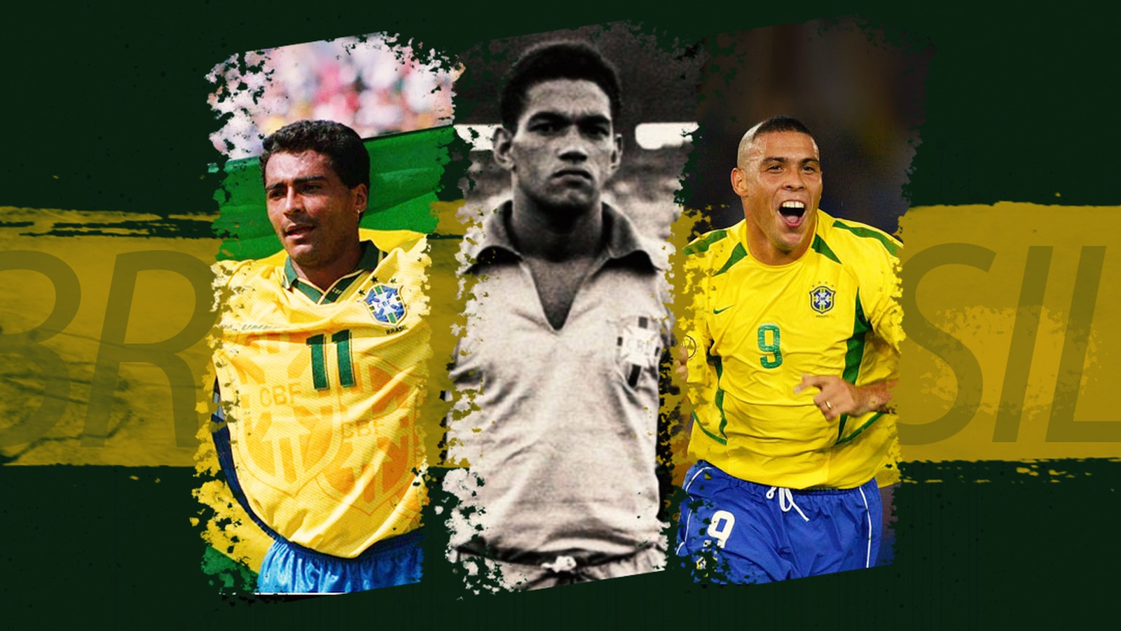 COPAS DO MUNDO. GARRINCHA. ROMÁRIO. RONALDO. SELEÇÃO BRASILEIRA.