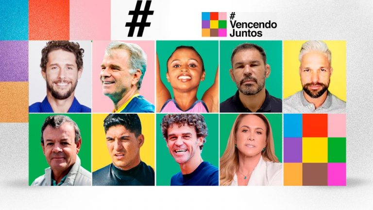 VENCENDO JUNTOS. ATLETAS. AJUDA. PANDEMIA.
