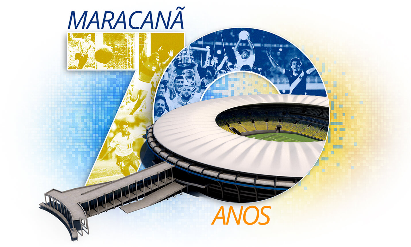 MARACANÃ 70 ANOS. 1950. COPA DO MUNDO. CAMPEONATO CARIOCA. CAMPEONATO BRASILEIRO. COPA DO BRASIL. MUNDIAL DE CLUBES DA FIFA. I=MUNDIAL INTERCLUBES.