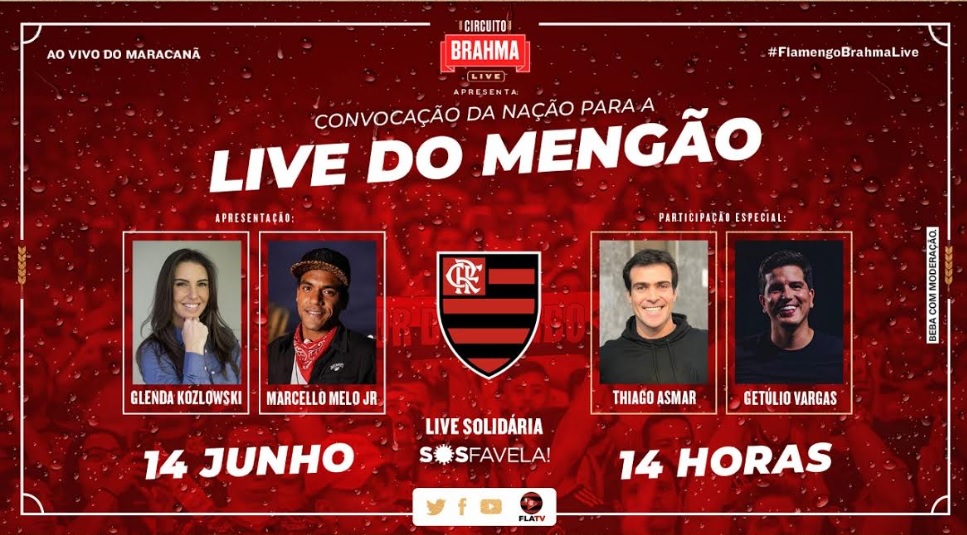 FLAMENGO-RJ. PALMEIRAS-SP. LIVE. BRAHMA.