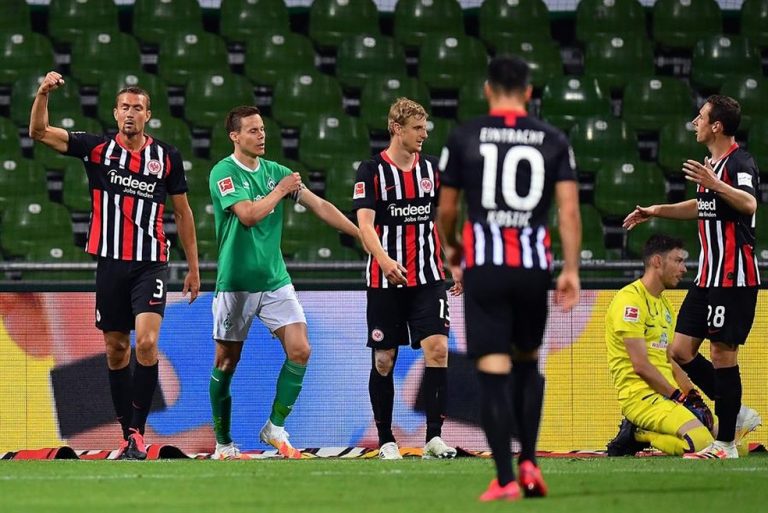 CAMPEONATO ALEMÃO. VIGÉSIMA QUARTA RODADA. EINTRACHT FRANKFURT. ALEMANHA. WEDER BREMMER. ALEMANHA. BUNDESLIGA.