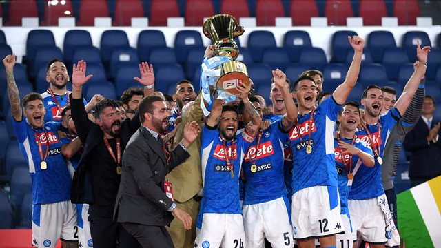 COPA DA ITÁLIA. NAPOLI. CAMPEÃO. JUVENTUS. VICE-CAMPEÃO.