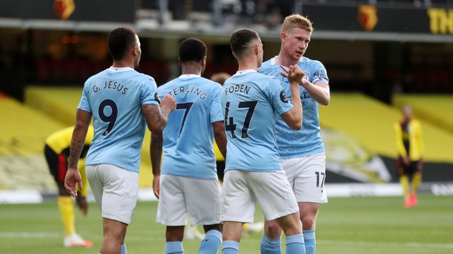 CAMPEONATO INGLÊS. PREMIER LEAGUE. PRIMEIRA FASE. TRIGÉSIMA SÉTIMA RODADA. MANCHESTER cITY. INGLATERRA. WATFORD. INGLATERRA.