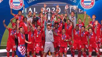 LIGA DOS CAMPEÕES DA EUROPA. TEMPORADA 2019.2020. FINAL. BAYERN DE MUNIQUE. ALEMANHA. CAMPEÃO PELA SEXTA VEZ. HEXACAMPEÃO. PARIS SAINT-GERMAIN. FRANÇA. VICE-CAMPEÃO.