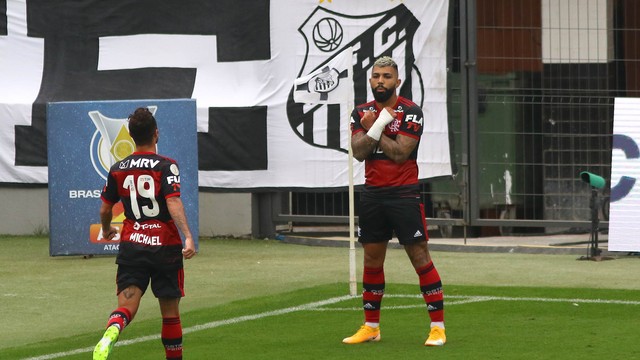 CAMPEONATO BRASILEIRO DA SÉRIE A DE 2020. PRIEMIRA FASE. SEXTA RODADA. FLAMENGO-RJ. SANTOS-SP.
