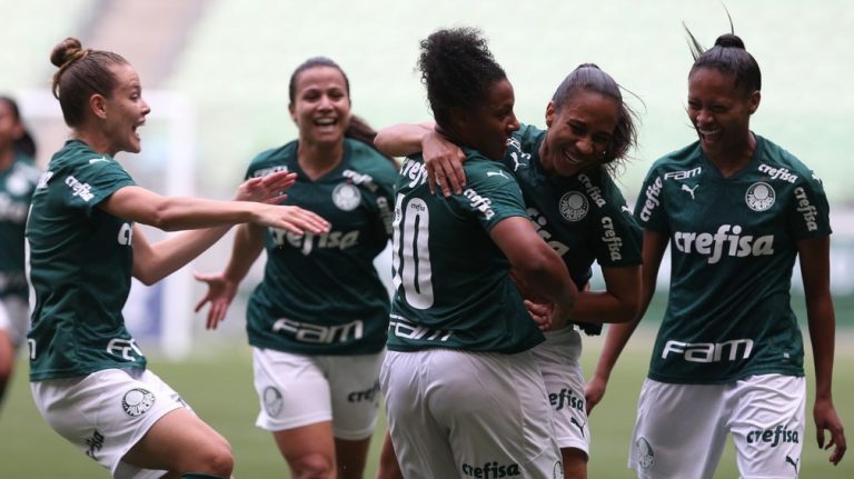 CAMPEONATO BRASILEIRO DE FUTEBOL FEMININO DA SÉRIE A1. PRIMEIRA FASE. DÉCIMA RODADA. PALMEIRAS-SP. SANTOS-SP.