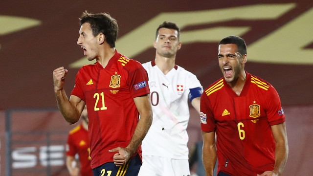 LIGA DAS NAÇÕES DA UEFA. UNIÃO DAS ASSOCIAÇÕES EUROPEIAS DE FUTEBOL. SUÍÇA. ESPANHA. GRUPO D. TERCEIRA RODADA.