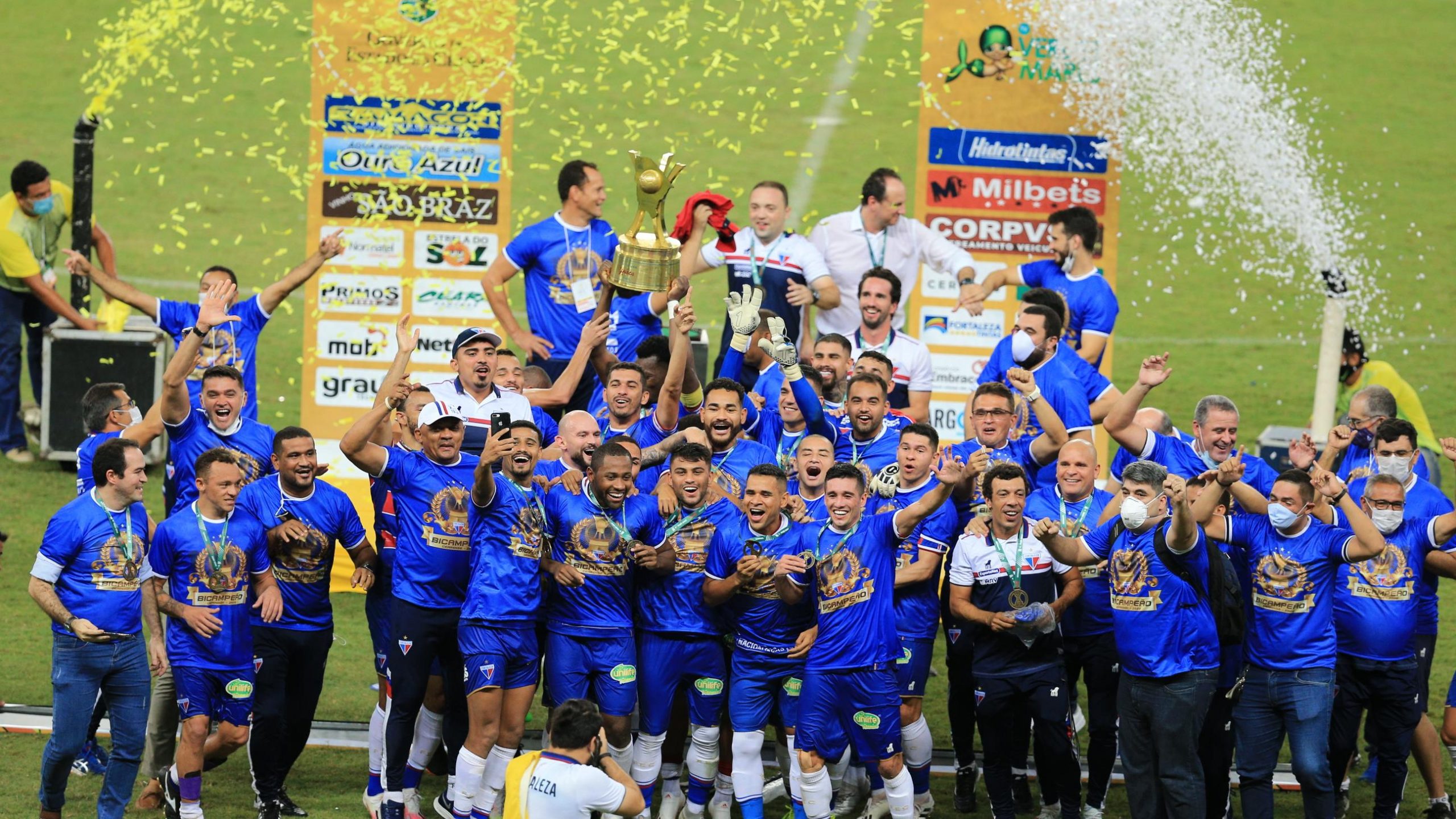 CAMPEONATO CEARENSE DE 2020. FINAL. FORTALEZA-CE. CAMPEÃO. QUADRAGÉSIMA TERCEIRA VEZ. CEARÁ-CE. VICE-CAMPEÃO.