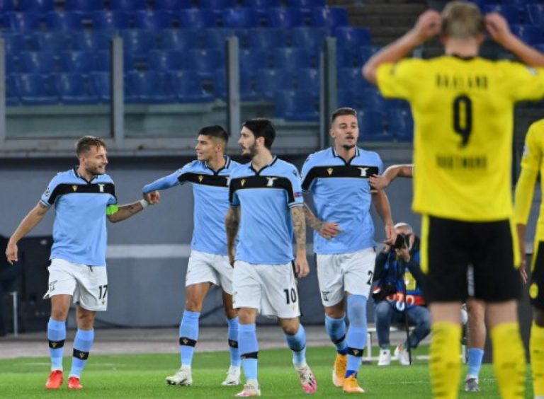 LIGA DOS CAMPEÕES DA EUROPA TEMPORADA 2020. 2021. FASE DE GRUPOS. GRUPO F. LAZIO. ITÁLIA. BORUSSIA DORTMUND. ALEMANHA. PRIMEIRA RODADA.