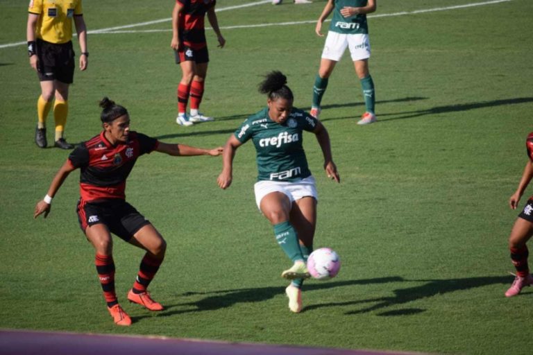 CAMPEONATO BRASILEIRO DE FUTEBOL FEMININO SÉRIE A1. DE 2020. PRIMEIRA FASE. DÉCIMA QUARTA RODADA. PALMEIRAS-SP. FLAMENGO-RJ.