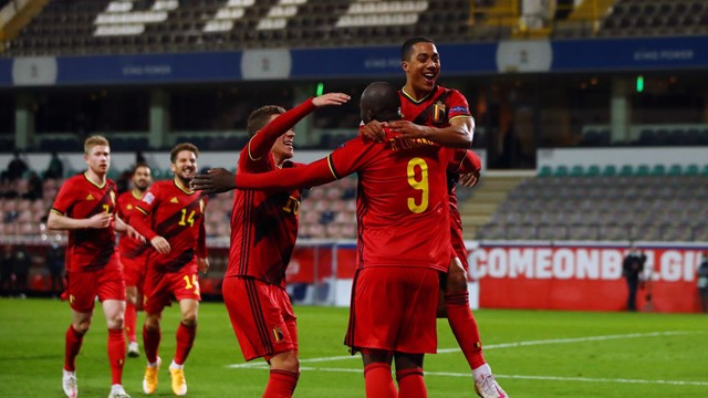 LIGA DAS NAÇÕES DA UEFA. FASE DE GRUPO. SEXTA RODADA. GRUPO 2. BÉLGICA. DINAMARCA. UNIÃO DAS ASSOCIAÇÕES EUROPEIAS DE FUTEBOL.