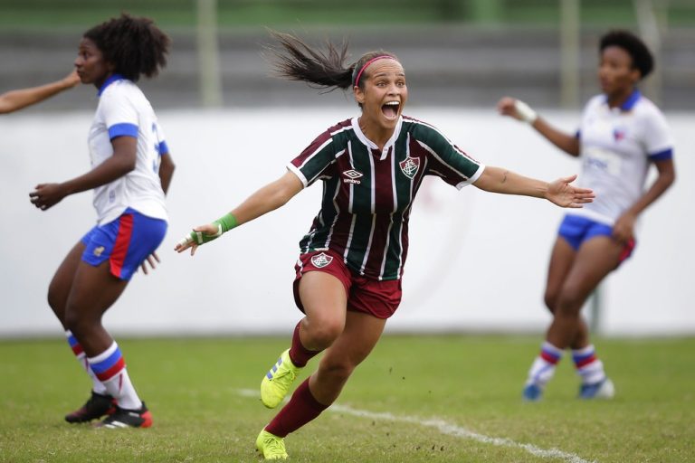 CAMPEONATO BRASILEIRO DE FUTEBOL FEMININO SÉRIE A2 D E2020. OITAVAS DE FINAL. JOGO DE IDA. FLUMINENSE-RJ. FORTALEZA-CE.