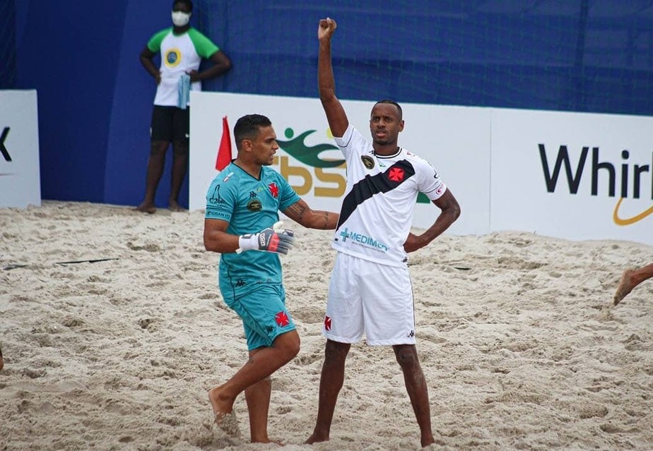 CAMPEONATO BRASILEIRO DE BEACH SOCCER. FUTEBOL DE AREIA. FINAL. VASCO-RJ. CAMPEÃO. TRICAMPEÃO. SAMPAIO CORRÊA-MA. VICE-CAMPEÃO.