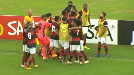 CAMPEONATO BRASILEIRO DE FUTEBOL SUB-17 DE 2020. QUARTAS DE FINAL. JOGO DE IDA. FLAMENGO-RJ. PALMEIRAS-SP.
