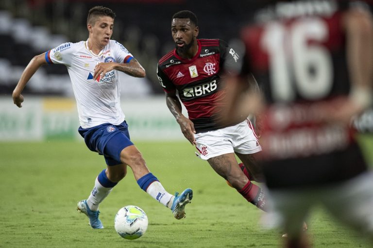 BAHIA-BA. BRASIL. FLAMENGO-RJ. ÍNDIO RAMIREZ. GERSON.