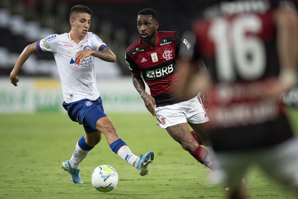 BAHIA-BA. BRASIL. FLAMENGO-RJ. ÍNDIO RAMIREZ. GERSON.