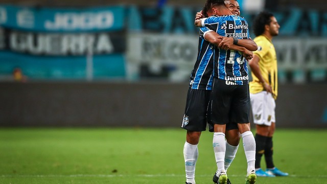 TAÇA LIBERTADORES DA AMÉRICA DE 2020. OITAVAS DE FINAL. JOGO DE VOLTA. GRÊMIO-RS. BRASIL. CAMPEÃO. GUARANÍ. PARAGUAI. ELIMINADO.