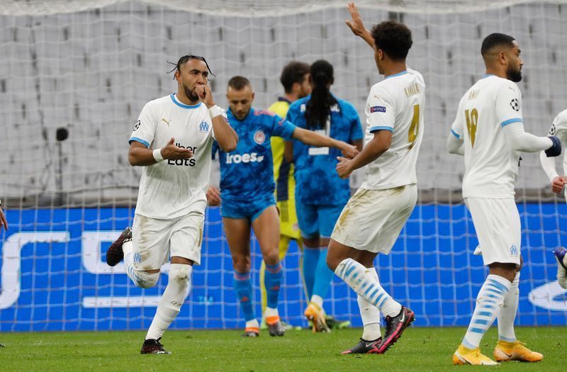 LIGA DOS CAMPEÕES DA EUROPA. TEMPORADA 2020.2021. FASE DE GRUPOS. GRUPO C. QUINTA RODADA. OLYMPIQUE DE MARSELHA. FRANÇA.OLIMPIACOS. GRÉCIA.